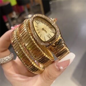 golden snake watch gold dial